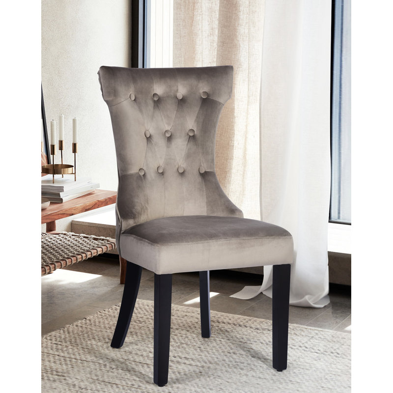 House of Hampton® Petrucci Tufted Velvet Upholstered Wingback Parsons